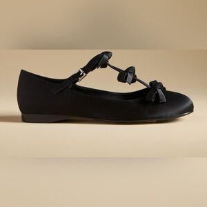 Jeffrey Campbell Guest Flat, black satin 9.5